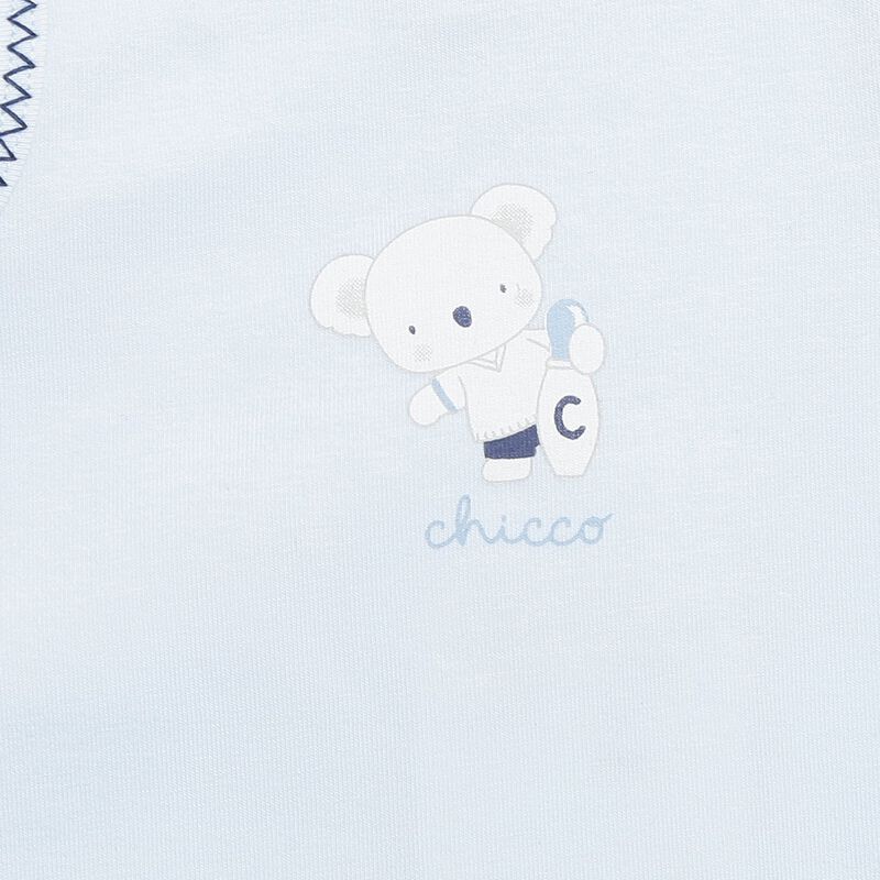 Boys Light Blue Set of 2 Body Suit image number null